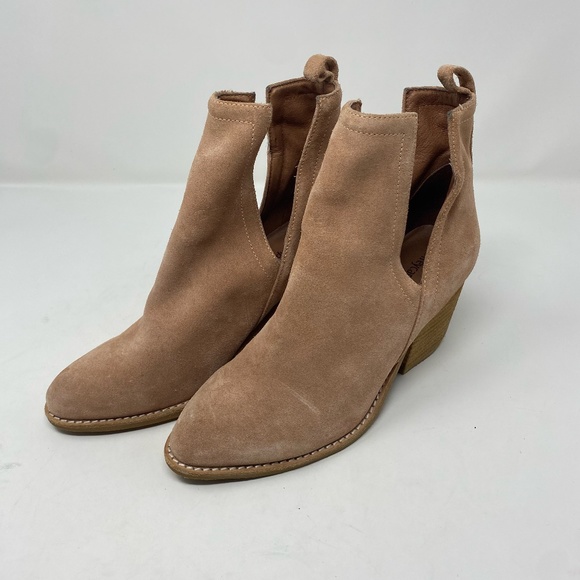 Jeffrey Campbell Muskrat Suede Leather Booties Tan Size 6.5 - Picture 4 of 9